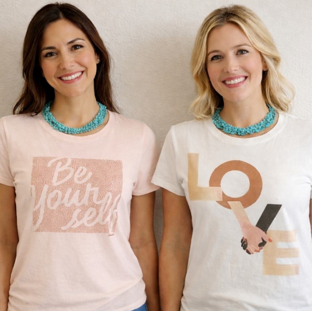 Aeropostale Women’s Graphic Tee Lot Size Large Be Yourself & LOVE